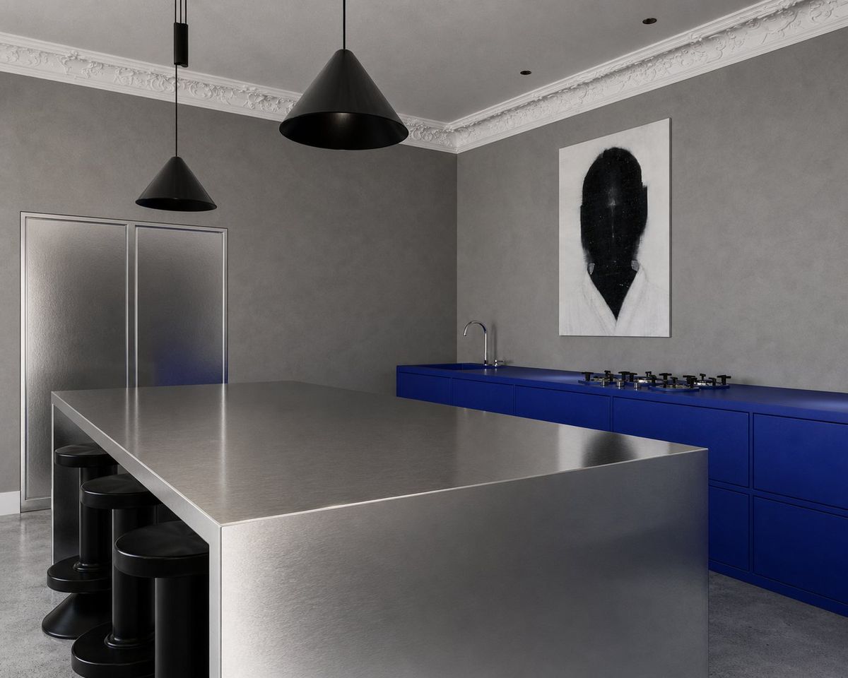 Blue Kitchen, view 2