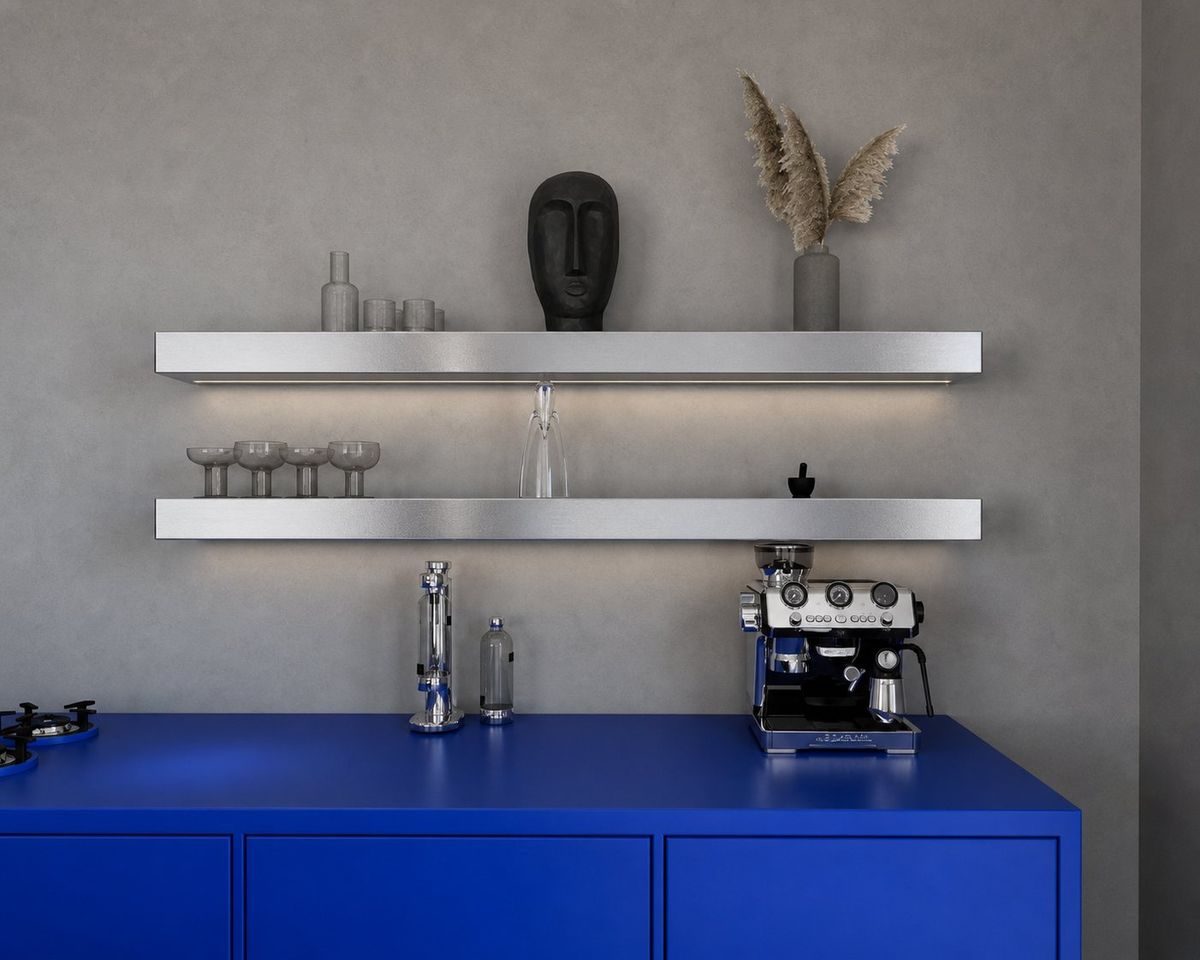 Blue Kitchen, view 3