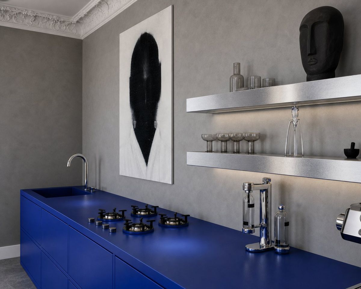 Blue Kitchen, view 4